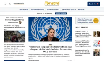 Screenshot of The Forward