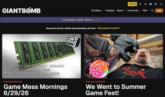 Screenshot of Giant Bomb