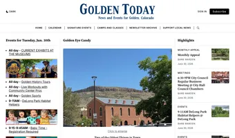 Screenshot of GoldenToday