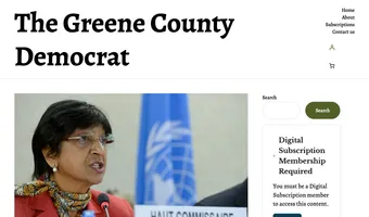 Screenshot of The Greene County Democrat