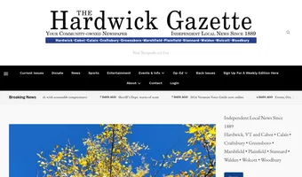 Screenshot of The Hardwick Gazette