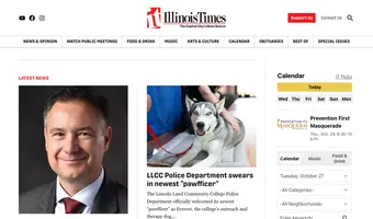 Screenshot of Illinois Times