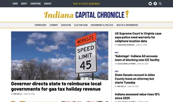 Screenshot of Indiana Capital Chronicle
