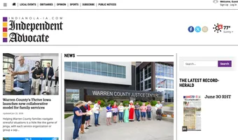 Screenshot of Indianola Independent Advocate