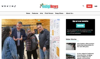 Screenshot of IndigiNews