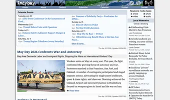 Screenshot of Indybay