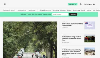Screenshot of INDY Week