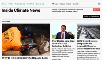 Screenshot of Inside Climate News