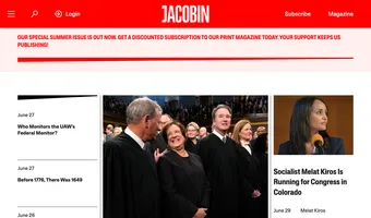 Screenshot of Jacobin