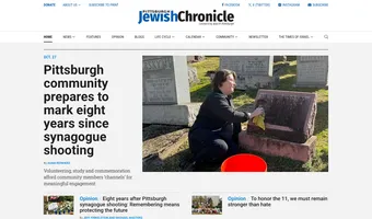 Screenshot of The Pittsburgh Jewish Chronicle