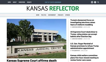 Screenshot of Kansas Reflector
