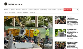 Screenshot of Key Biscayne Independent
