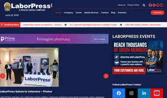 Screenshot of LaborPress
