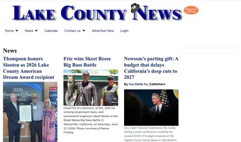 Screenshot of Lake County News