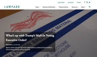 Screenshot of Lawfare