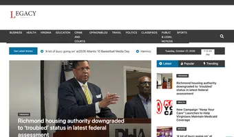 Screenshot of The Legacy Newspaper