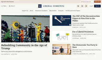 Screenshot of Liberal Currents