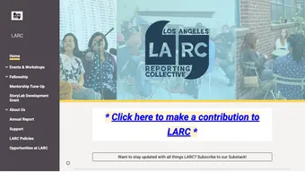 Screenshot of Los Angeles Reporting Collective