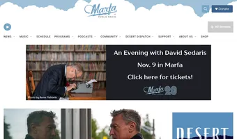Screenshot of Marfa Public Radio