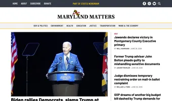 Screenshot of Maryland Matters