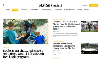 Screenshot of Mat-Su Sentinel