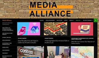 Screenshot of Media Alliance