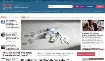 Screenshot of MedShadow Foundation