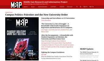 Screenshot of Middle East Research and Information Project