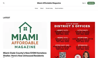 Screenshot of Miami Affordable Magazine