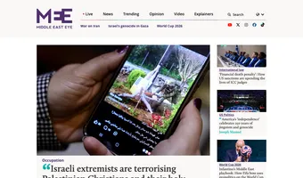 Screenshot of Middle East Eye