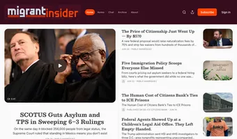 Screenshot of Migrant Insider