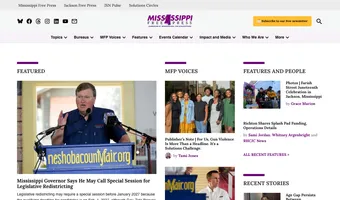 Screenshot of Mississippi Free Press