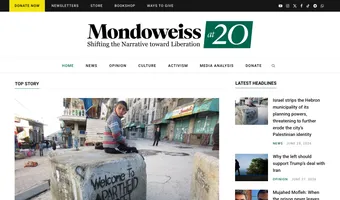 Screenshot of Mondoweiss