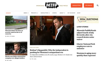 Screenshot of Montana Free Press