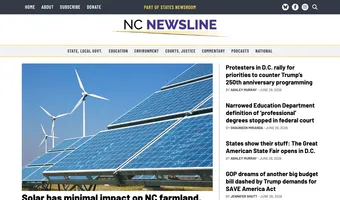 Screenshot of NC Newsline