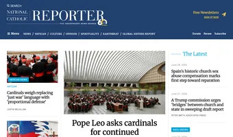 Screenshot of National Catholic Reporter