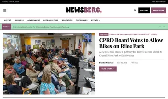 Screenshot of Newsberg
