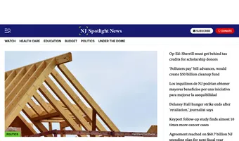 Screenshot of NJ Spotlight News