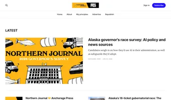 Screenshot of Northern Journal