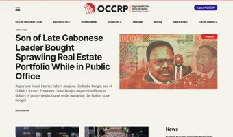Screenshot of Organized Crime and Corruption Reporting Project