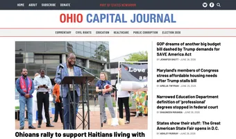 Screenshot of Ohio Capital Journal