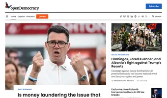 Screenshot of openDemocracy