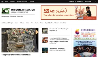 Screenshot of Oregon ArtsWatch