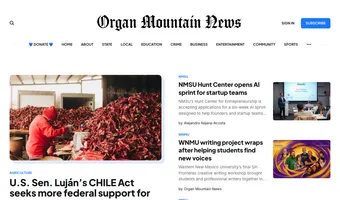 Screenshot of Organ Mountain News