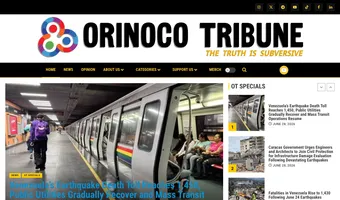 Screenshot of Orinoco Tribune