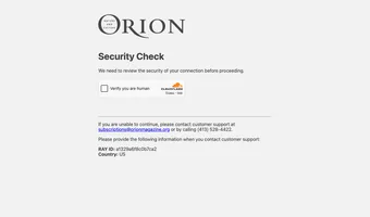 Screenshot of Orion Magazine
