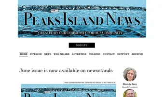Screenshot of Peaks Island News