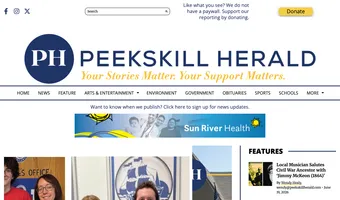 Screenshot of Peekskill Herald