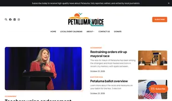 Screenshot of Petaluma Voice