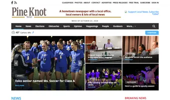 Screenshot of Pine Knot News